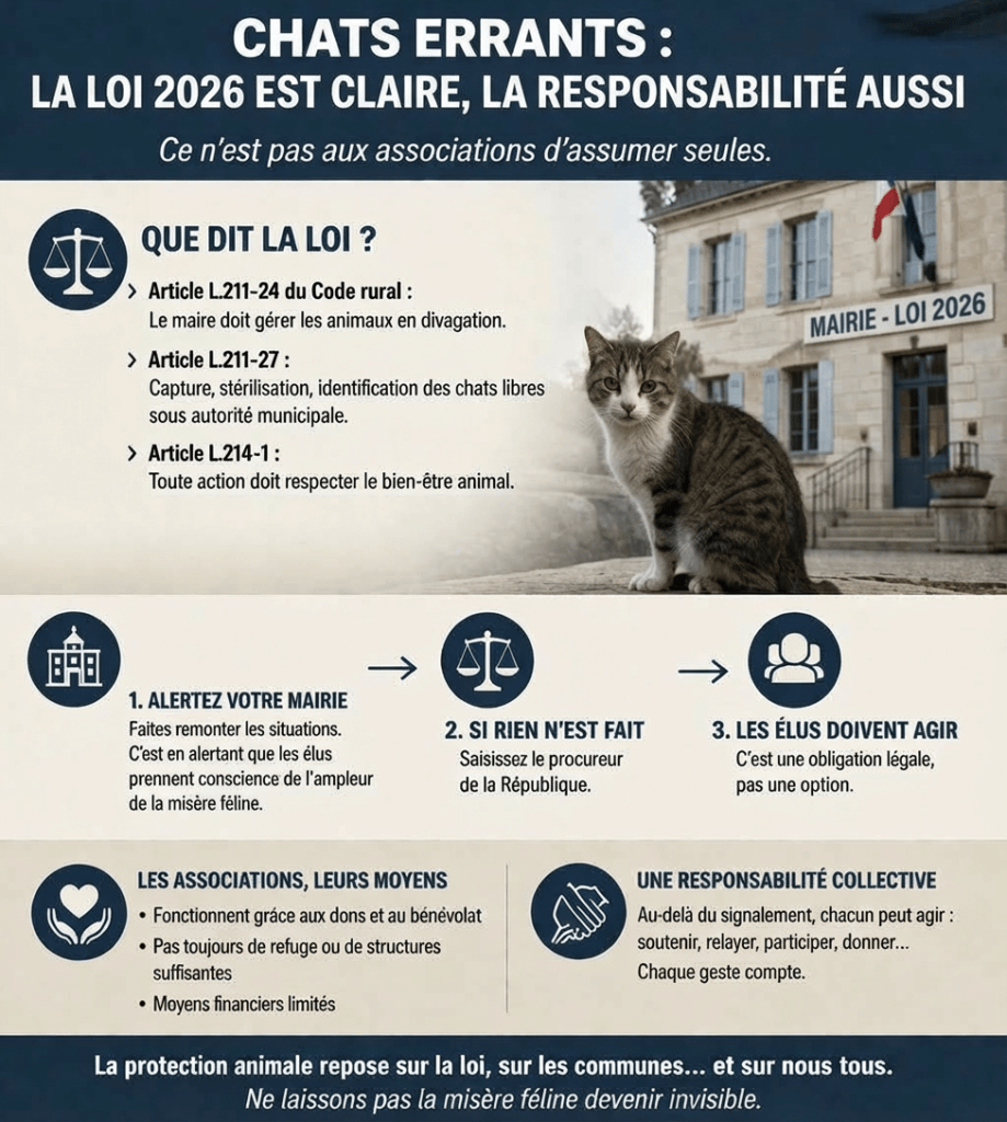 Affiche CHATS ERRANTS loi 2026